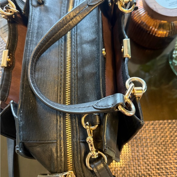 Black leather COACH Studded Handbag - Picture 6 of 16